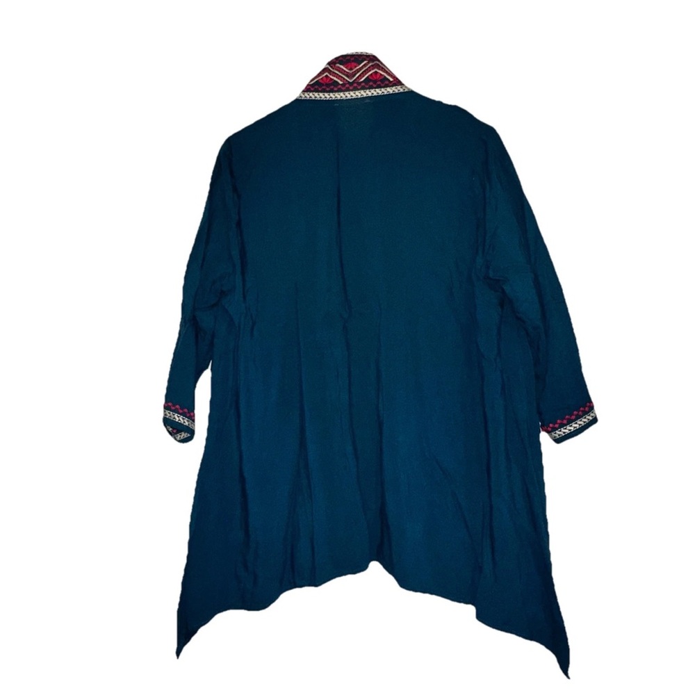Andree by Unit Open 3/4 Sleeve Floral Embroidered Cardigan Bohemian Artsy Sz 1X - Picture 3 of 12